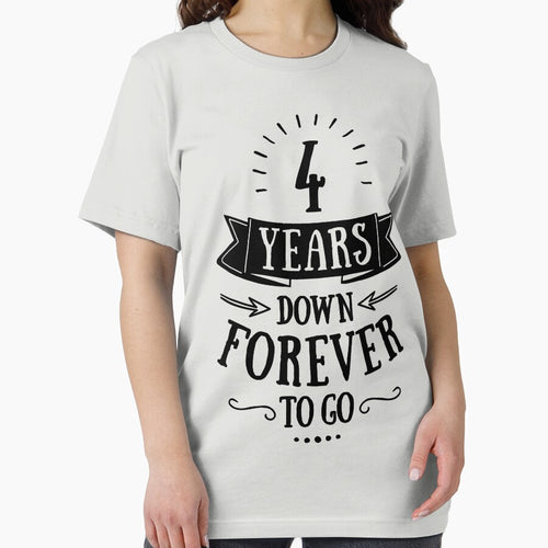 4 Years Down And Forever To Go - 4th Wedding Couple Shirts, Phone Cases And Other Gifts by MemWear