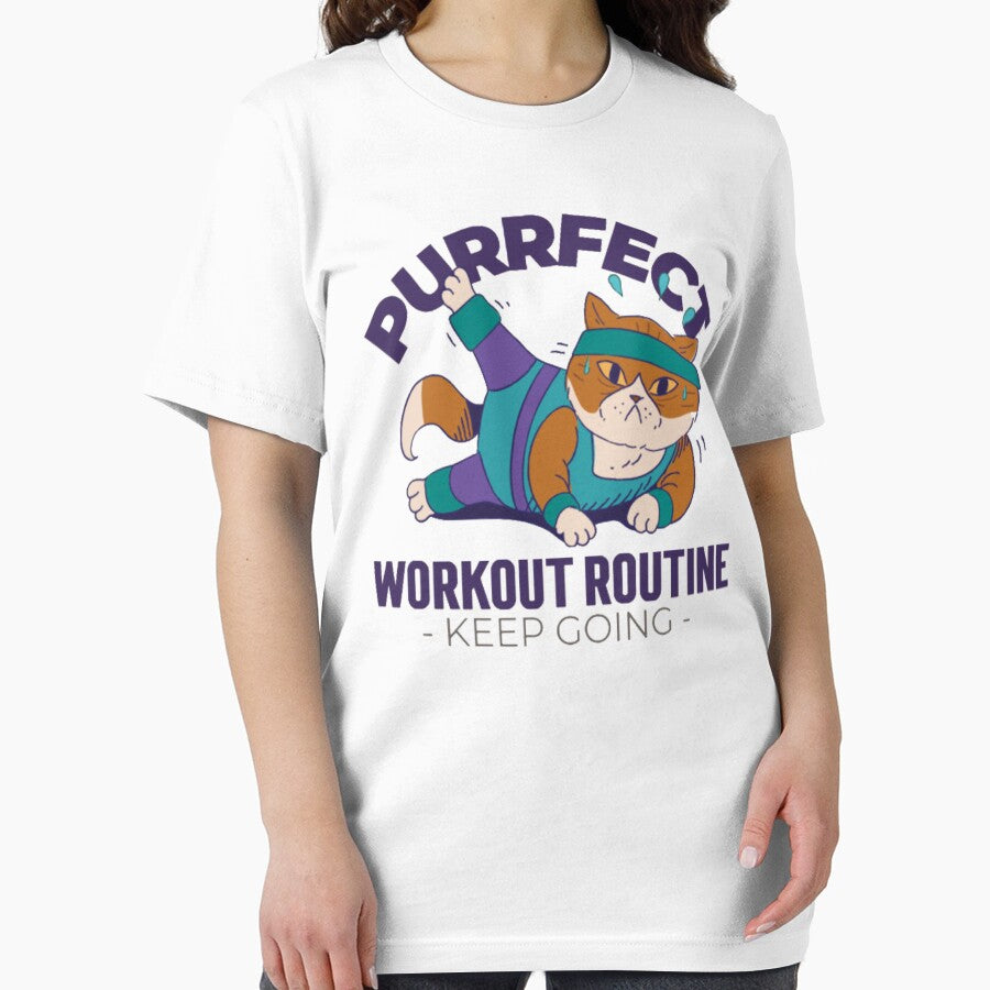 Funny Fitness Cat - Keep Going Workout Pun by GenZFashion000