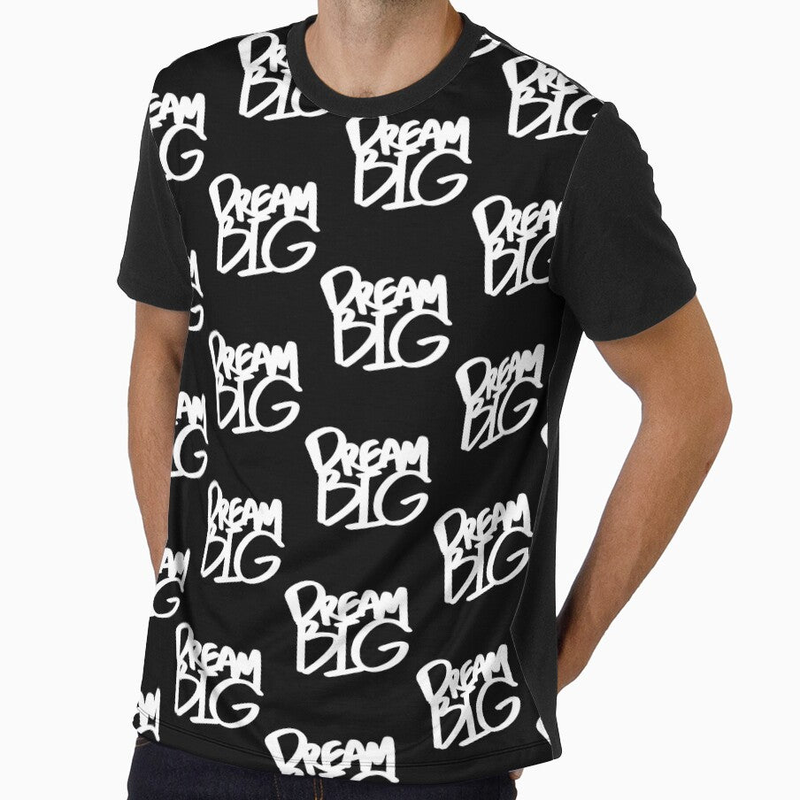 Dream Big Handwritten White Text Shirt and Laptop Sticker Design by Zeesdesign on Redbubble by ZEESDESIGN