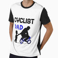 Funny Cyclist Dad Riding his Boy Blue Bike by Rahdoo