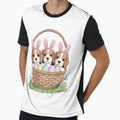 Basset Hound Bunny Easter Basket Egg Easter Day by TrinaEspinoza