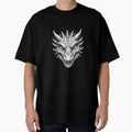 Savage Dragon Face Illustration – Fierce Fantasy Beast Line Art by DragonSerpent Ink