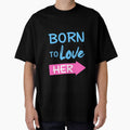 Born To Love Her Couple Shirts Valentines Day by Mesyo