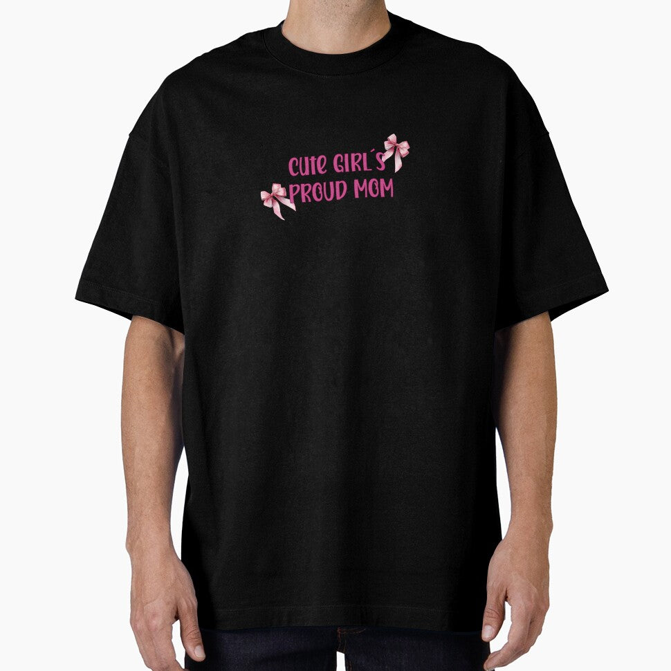 Cute Girl Proud Mom Bow Design by GiraffeandStuff
