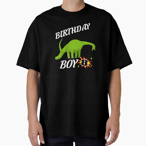 8 Years Old Birthday Design Brontosaurus GifDesign by drwigglebutts