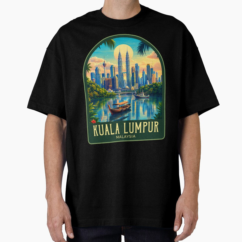 Kuala Lumpur Vintage Travel Illustration by HomeLivingCo