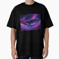 Neon whale floating in space by M-Y-A-R-T-