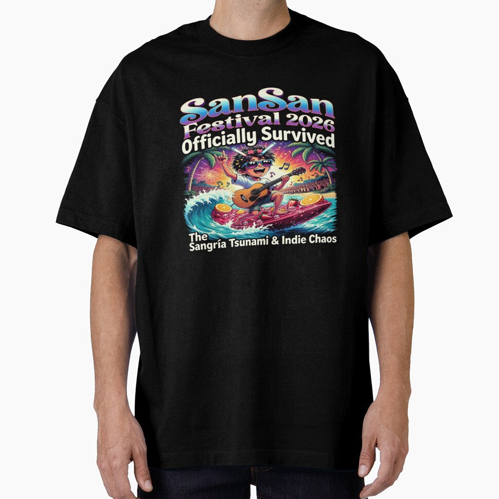 SanSan Festival 2026 Officially Survived T-Shirt | Funny Indie Music Festival Tee | Sangria Tsunami Party Shirt by Sushikidsntod
