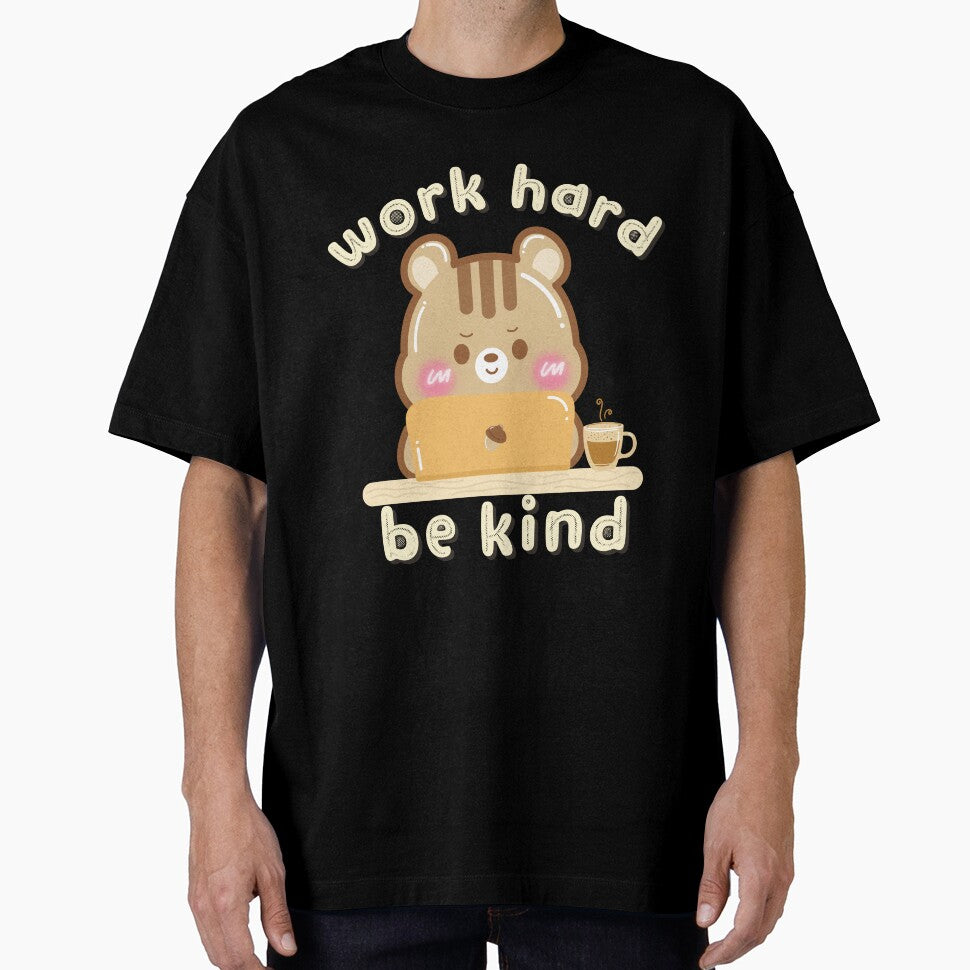 Cute Kawaii Chipmunk Work Hard and Be Kind Coffee by cutecozynook