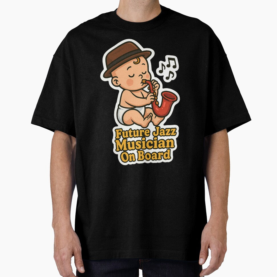 Future Jazz Musician Baby On Board Art by Trendy Sticker & Merch Collection - Express Yourself