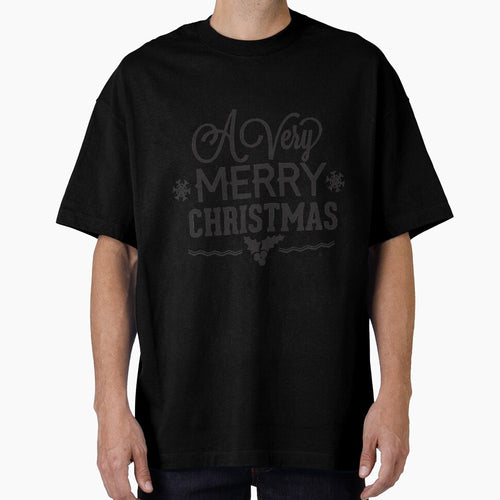 A Very Merry Christmas - beautiful snowflake christmas mistletoe ornament cursive corona christmas design by CJCTEES