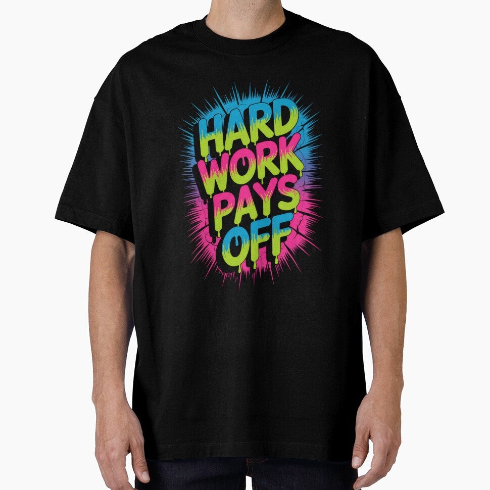 Hard Work Pays Off – Neon Graffiti Motivation by Enea Kelo