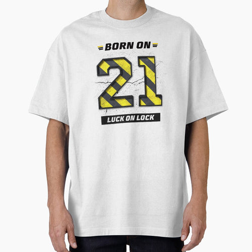 21st Birthday Shirt – Luck on Lock, Born in 21, Lucky Mindset Grunge Streetwear Design by amareshdas008