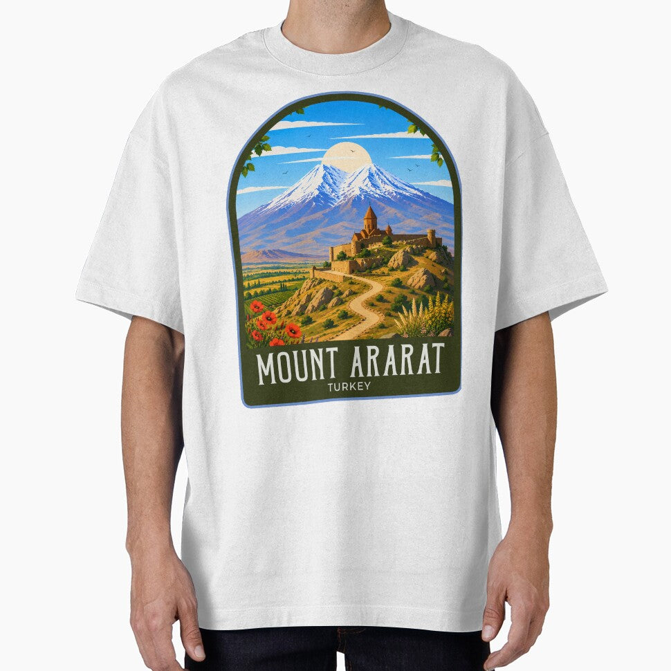 Mount Ararat Vintage Travel Illustration by HomeLivingCo