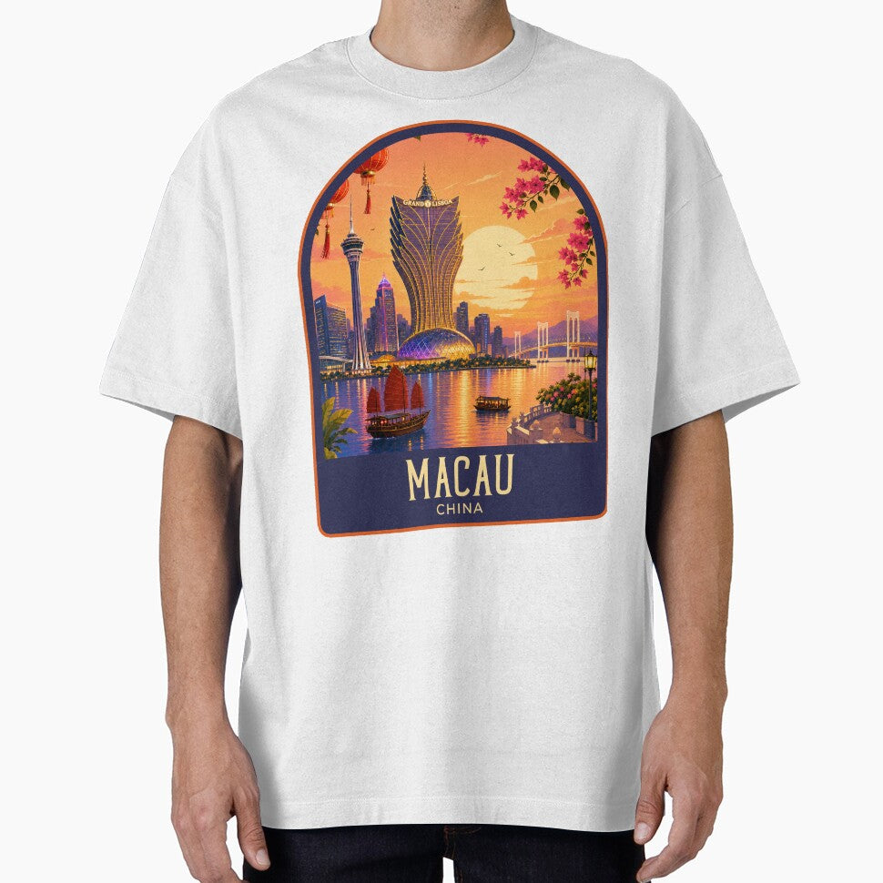 Macau Vintage Travel Illustration by HomeLivingCo