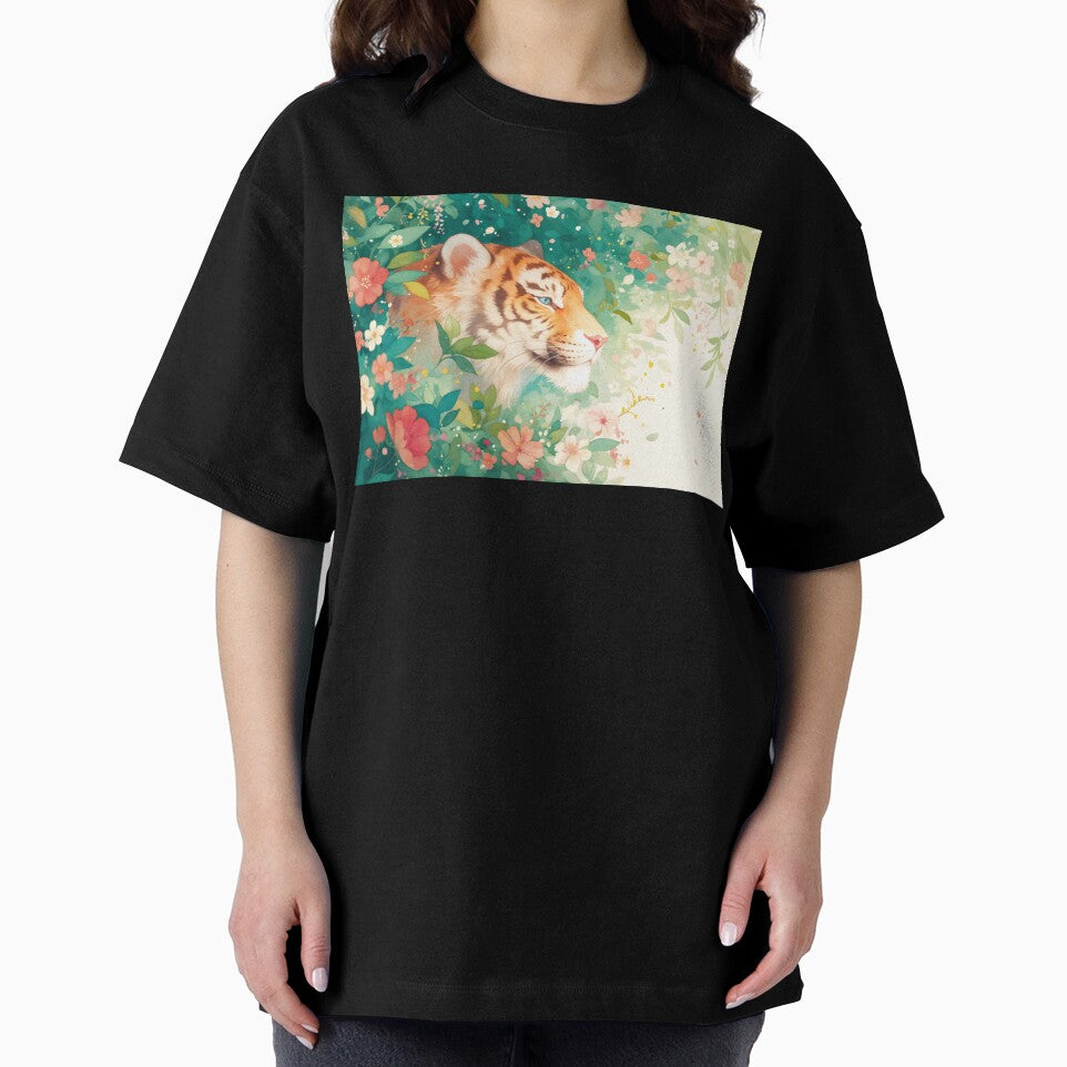 Tiger's Tranquil Retreat Among Blossoms by AshiraCreations