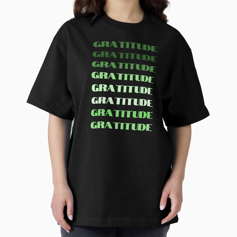Gratitude Green Repeating Gradient Word by NinniSilver