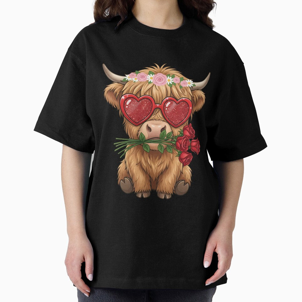 Highland Cow Valentine's Day Cute Valentine Highland Cow by KroghDs