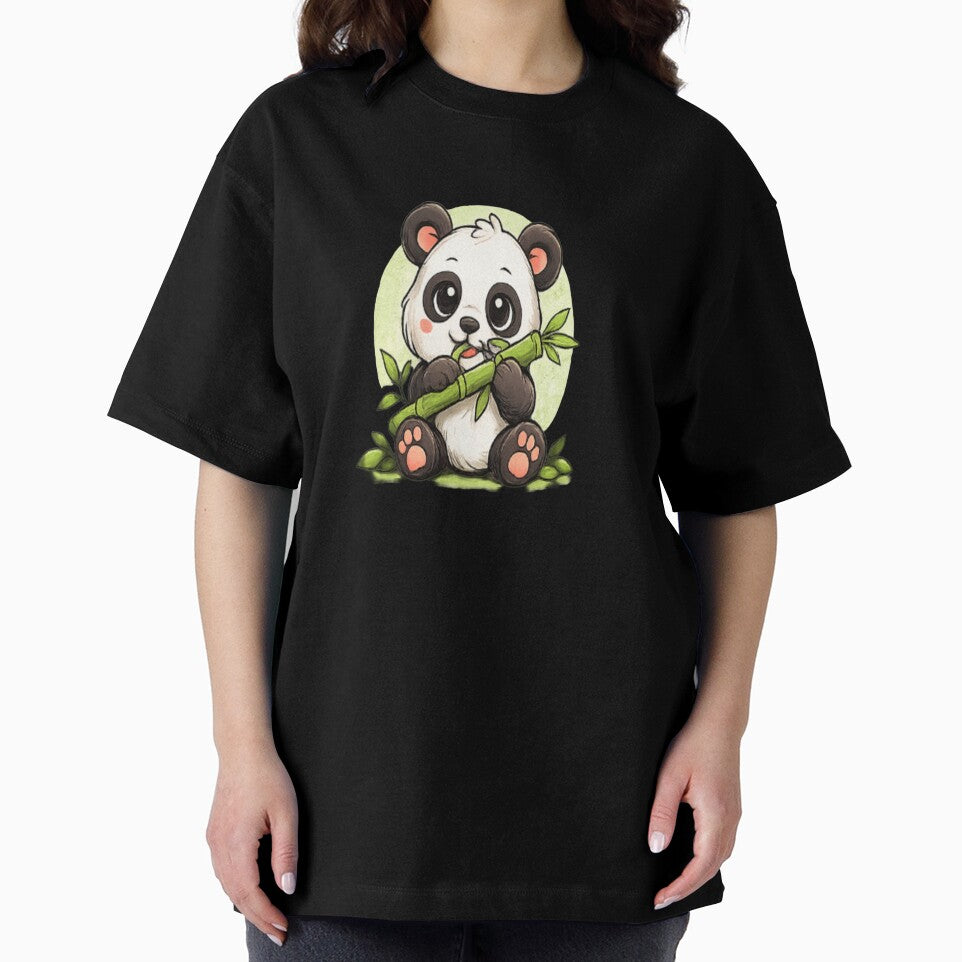 Cute Panda Eating Bamboo Kawaii Animal Design | Panda Lover Gift by Lovestickerco