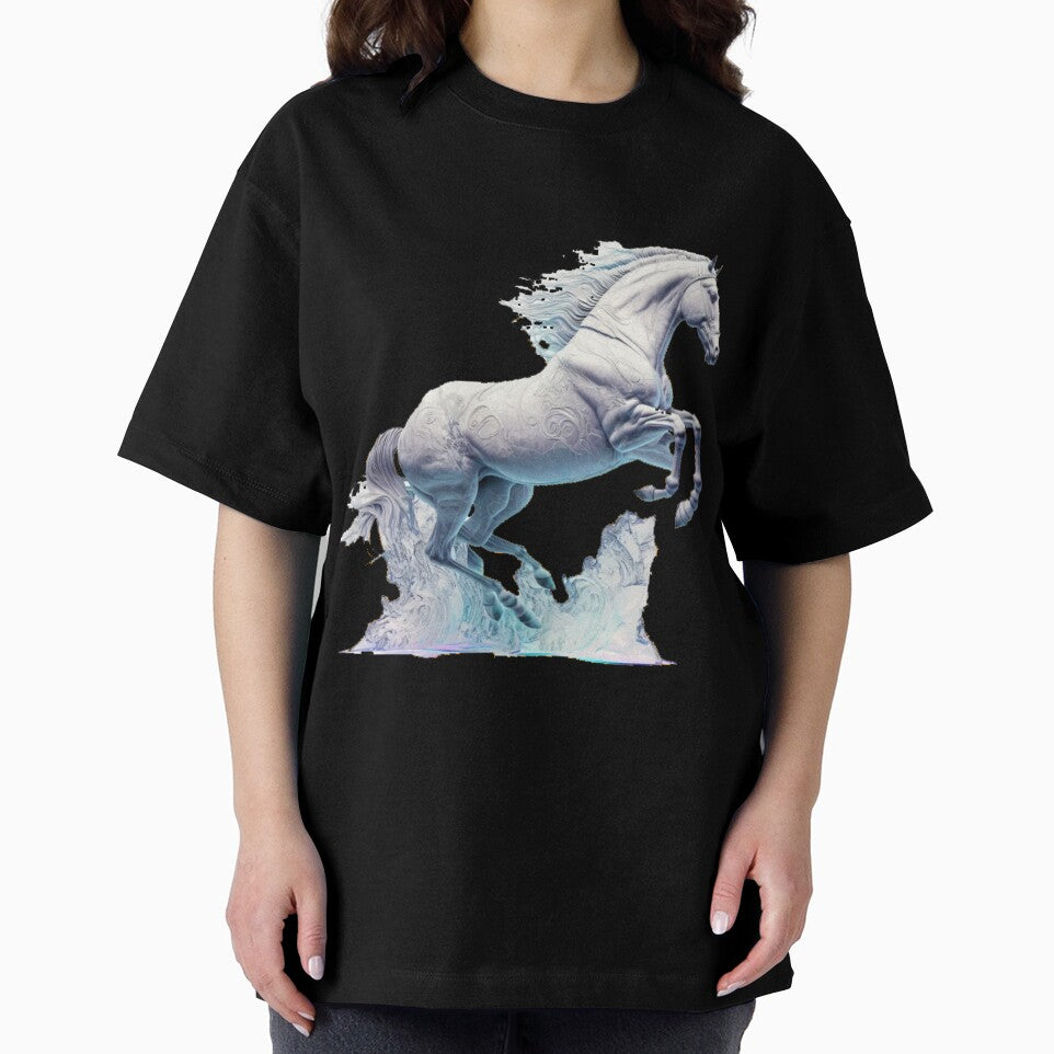 Elegant white horse by Newtaste-Store