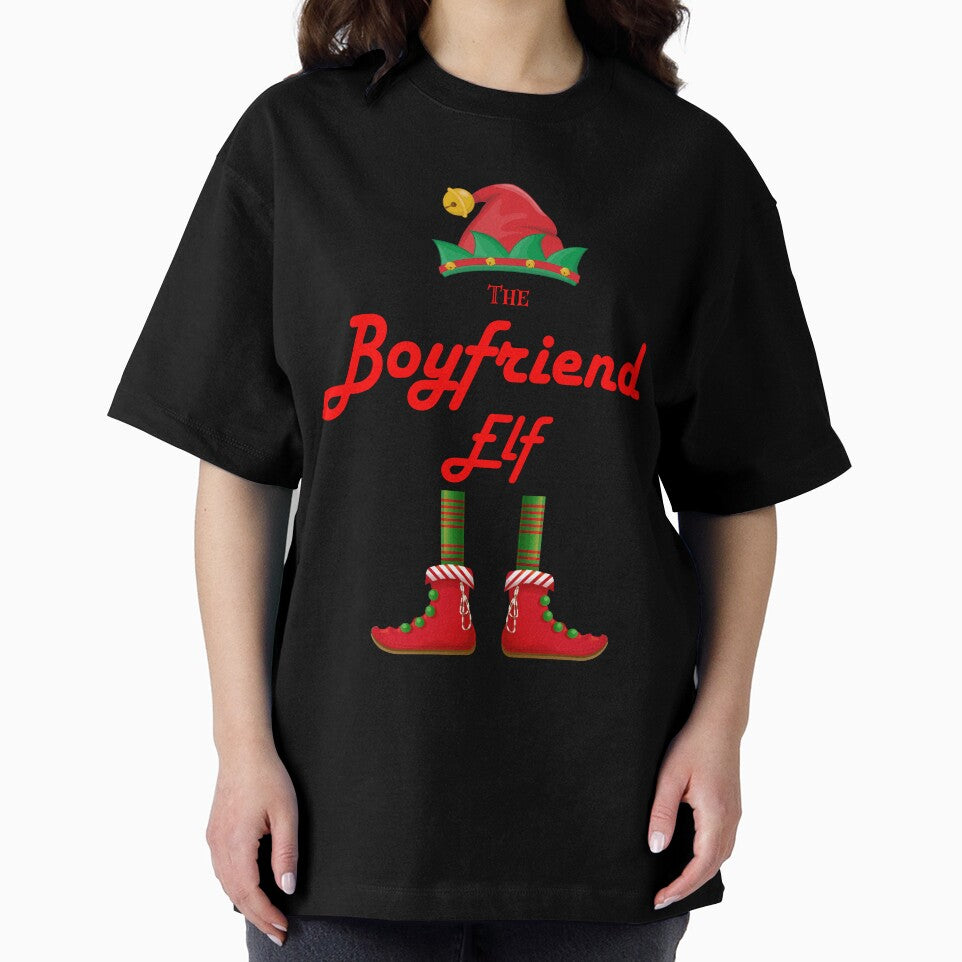 The boyfriend elf funny Christmas costume matching boyfriend/girlfriend couple by MorningTeeNmore