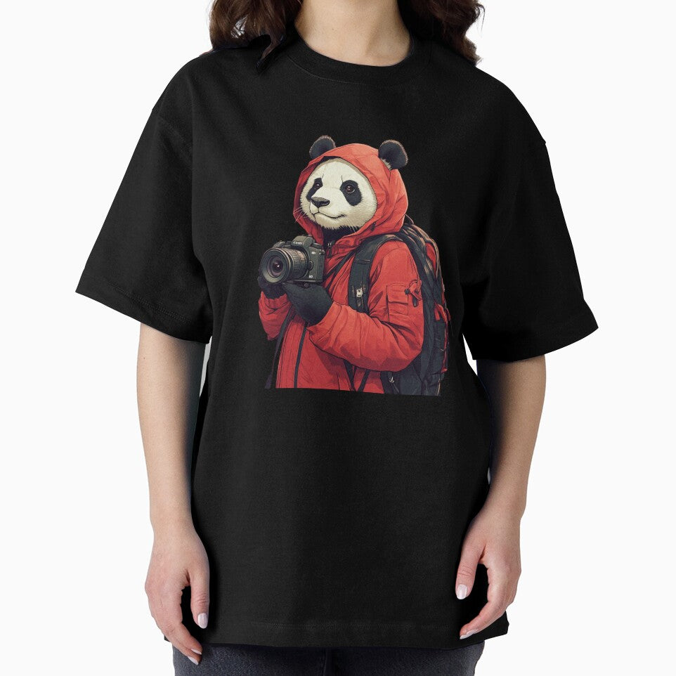 Panda Photographer in Red by NicolasGlowArt