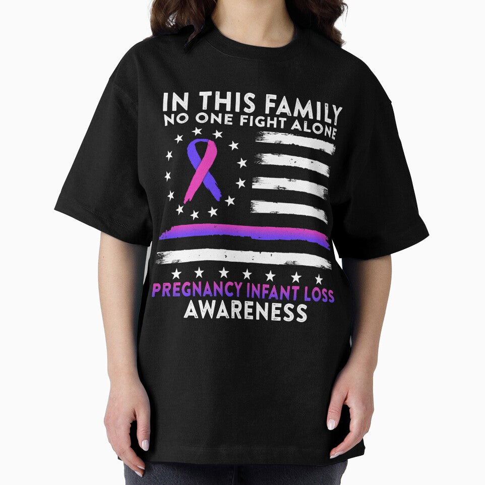 In This Family No One Fights Pregnancy Infant Loss Alone American Betsy Ross Flag by deputylove