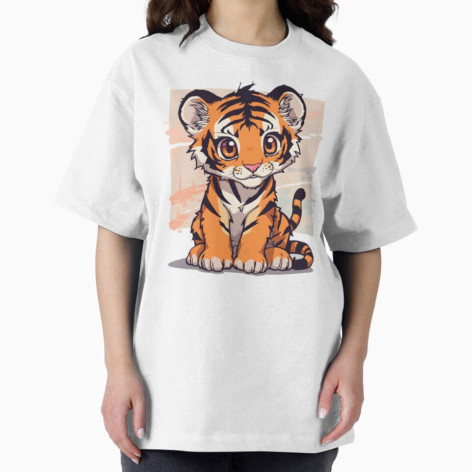Cute Kawaii Tiger Cub Sticker | Adorable Baby Tiger Cartoon Animal Illustration by dreamz-world