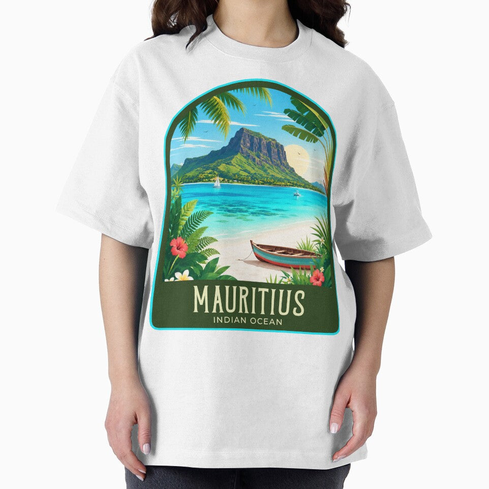 Mauritius Vintage Travel Illustration by HomeLivingCo