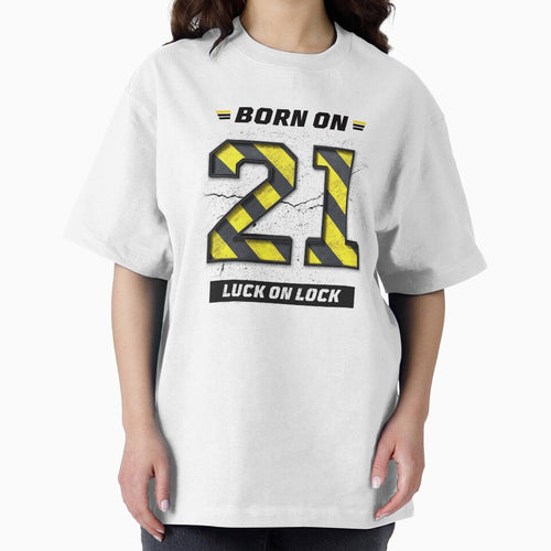 21st Birthday Shirt – Luck on Lock, Born in 21, Lucky Mindset Grunge Streetwear Design by amareshdas008