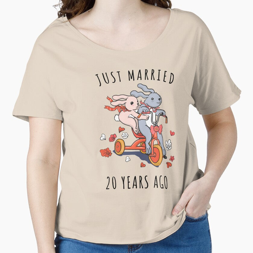 Just Married 20 Years Ago - 20th Anniversary Couple Bunnies Tee, Phone Cases And Other Gifts by MemWear