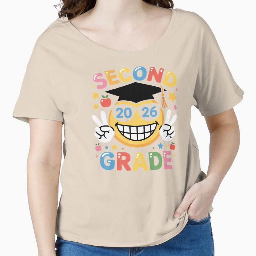 Groovy Second Grade Graduate Happy Graduation Class Of 2026 by BlassmausArt